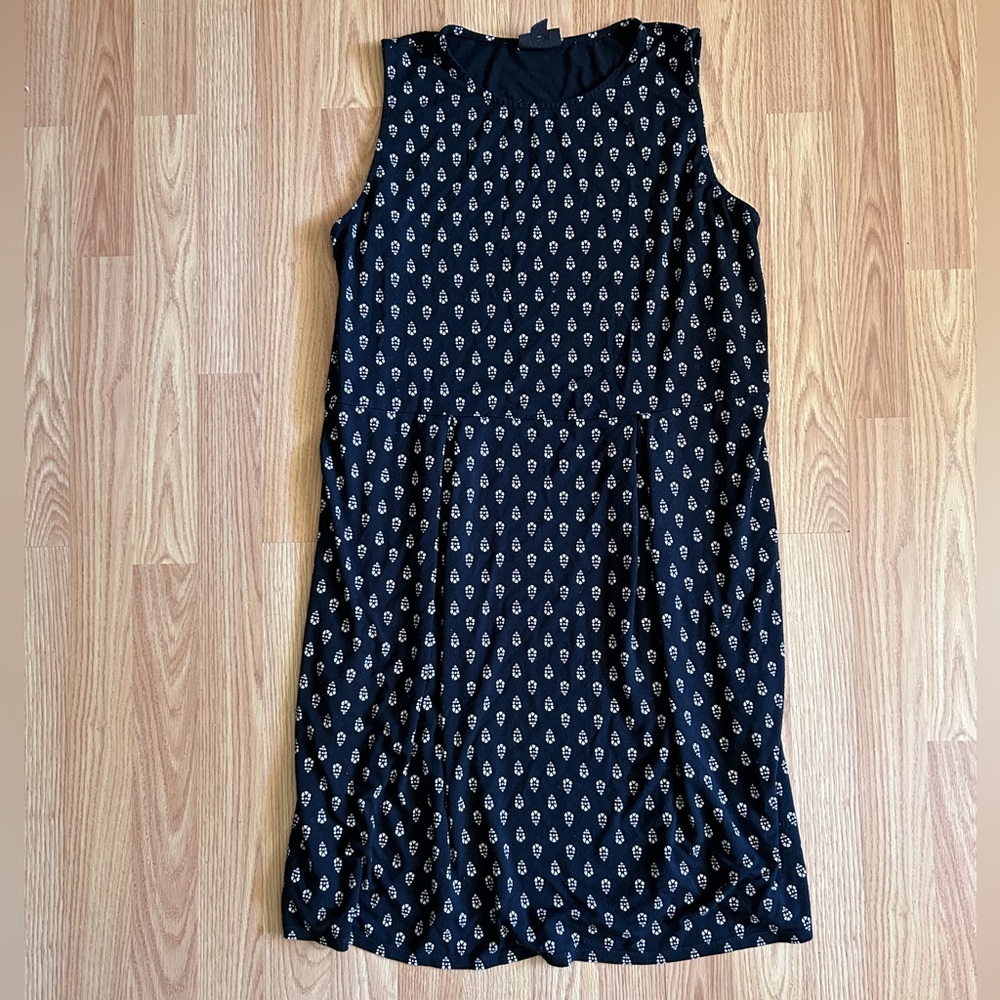 J. Jill Black and White Midi Dress